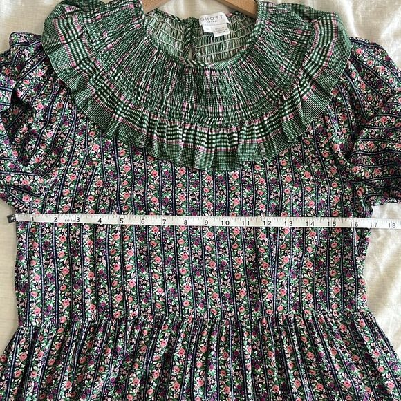 GHOST Arya Midi Dress Floral Cottagecore Romantic Bodice Size Small - Picture 11 of 13